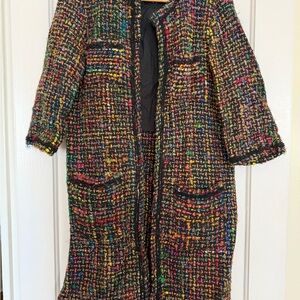 Anthropologie Colorful Tweed Blazer